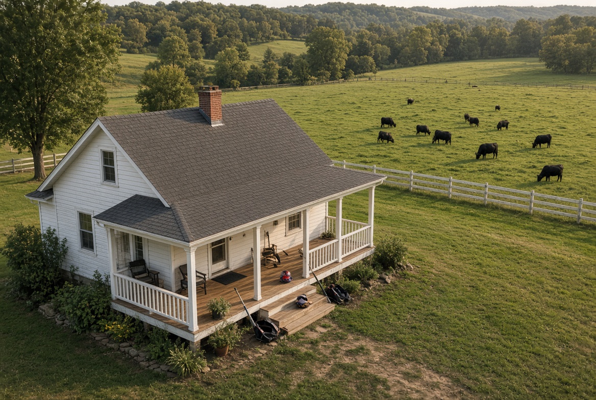 Family home and cattle